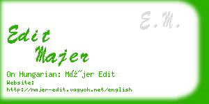 edit majer business card